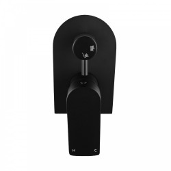 Matt Black Solid Brass Shower Wall Mixer With Diverter